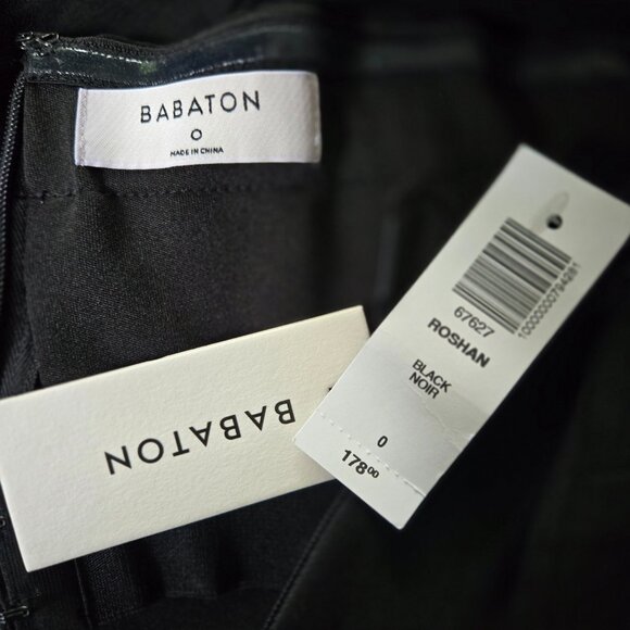 NWT Aritzia BABATON Roshan Black Cropped Leg Jumpsuit 0 - Picture 4 of 8